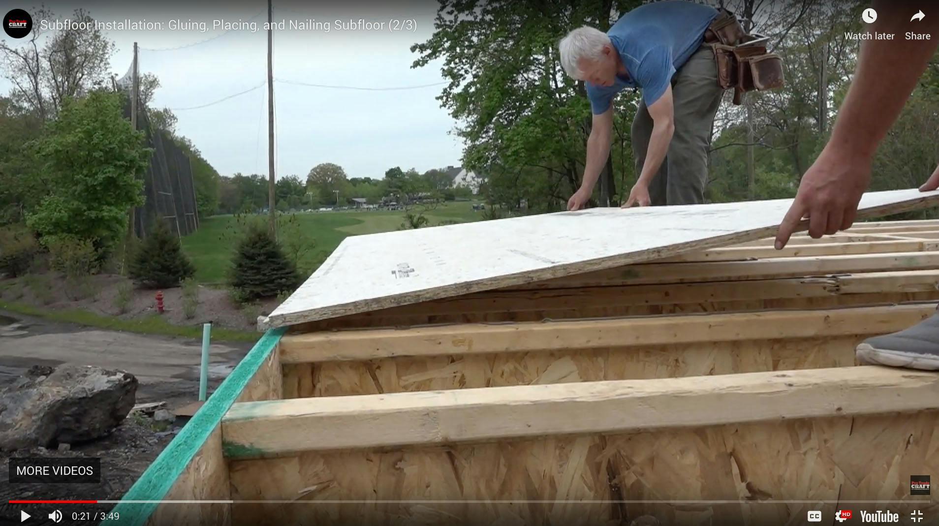 Subfloor Installation Guide