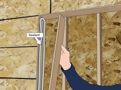 Illustration of how to make a rough opening smaller Illustration of how to make a rough opening smaller