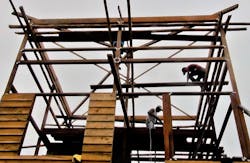 House Framed With Hardware Visible House Framed With Hardware Visible