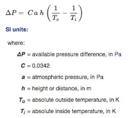 Stack Effect Equation Stack Effect Equation