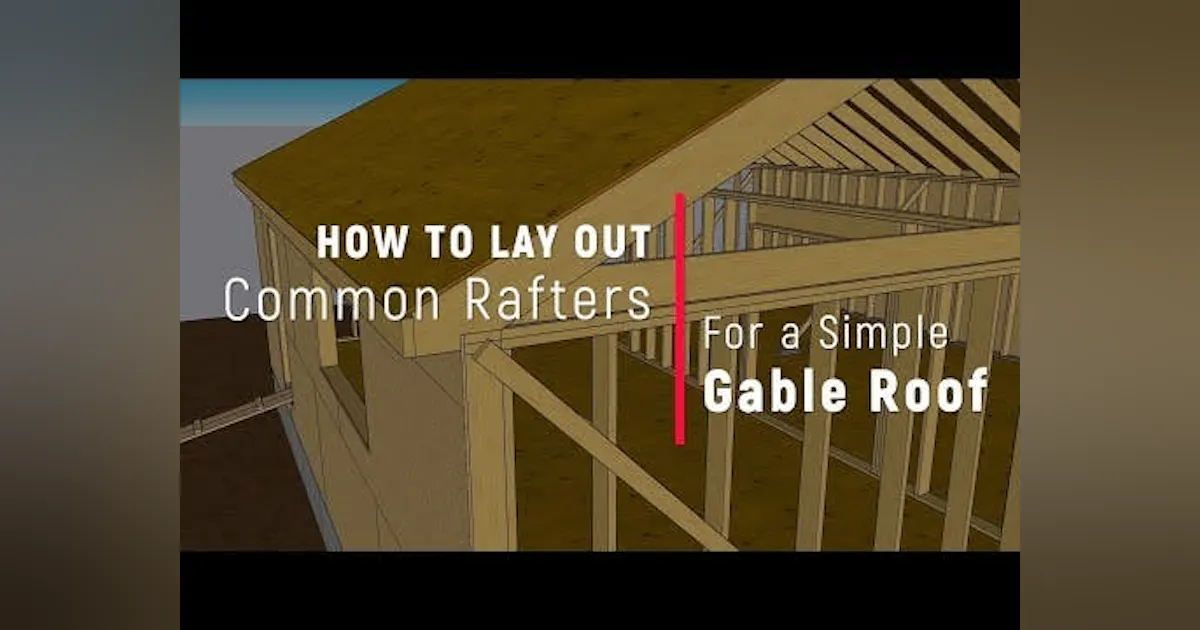 Comon Rafter How to Measure, Mark, and Cut a Common Rafter for a Gable Roof | Pro ...