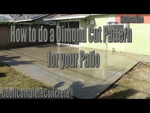 Cut a Diamond Pattern in a Concrete Patio Using a Diamond Blade on a