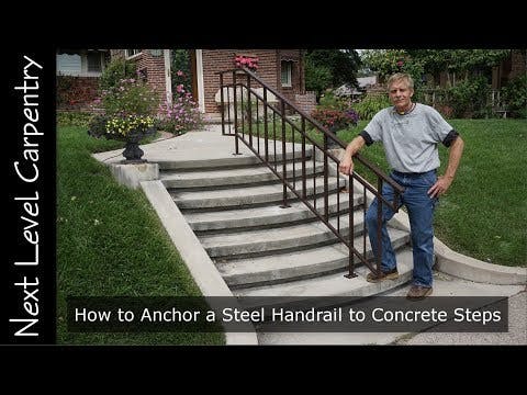 How to Anchor a Steel Handrail to Concrete Steps ProTradeCraft