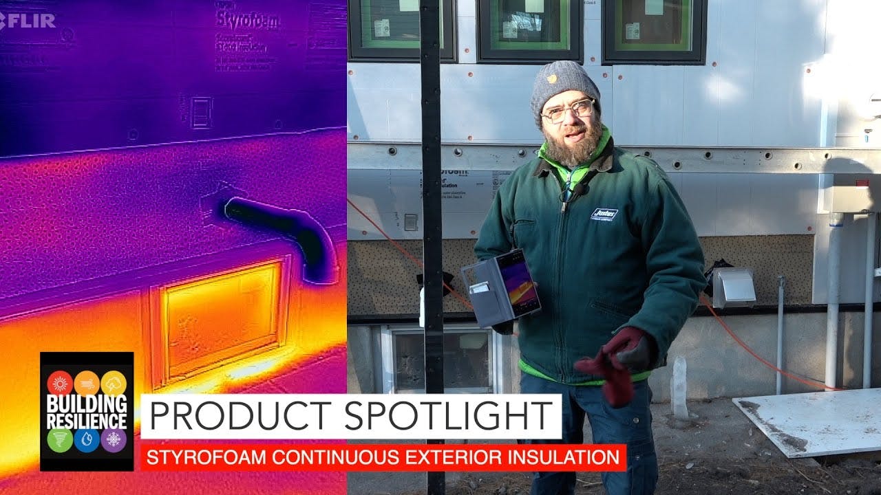 Product Spotlight: Zero GWP Styrofoam Exterior Insulation Visibly Stops Heat Flow
