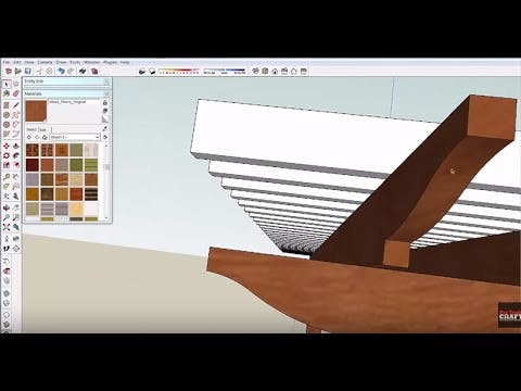 Manipulating Wood Grain on a Sketchup Pergola